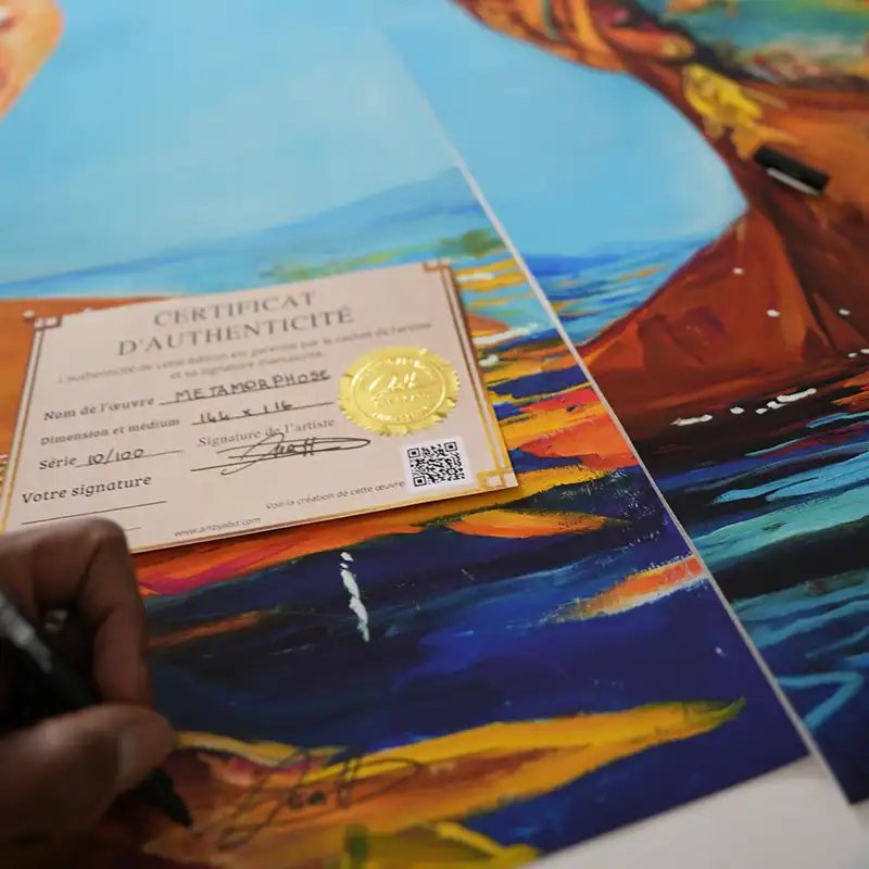 Certificat authenticité édition Gold ArtByABD